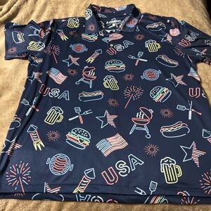 Chubbies Men Patriotic Light Polo size XXL